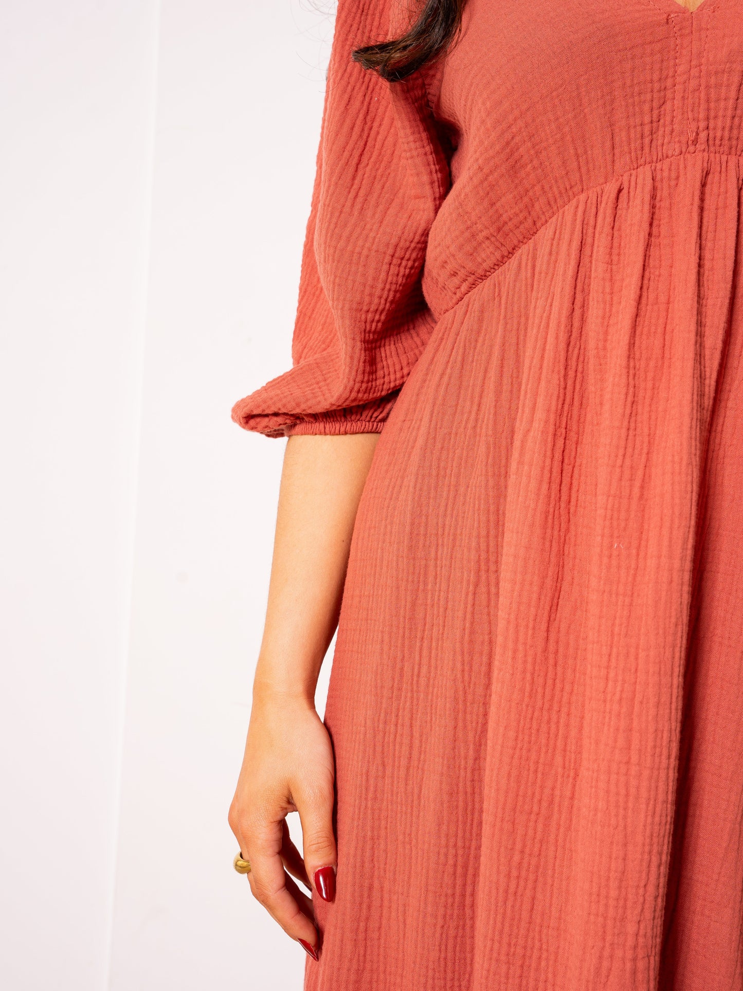 Musselin Midikleid Milos
