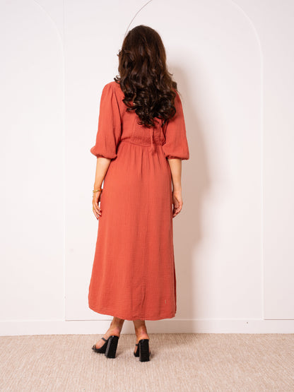 Musselin Midikleid Milos