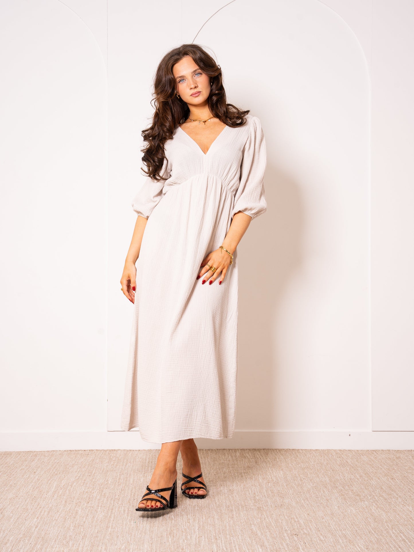 Musselin Midikleid Milos