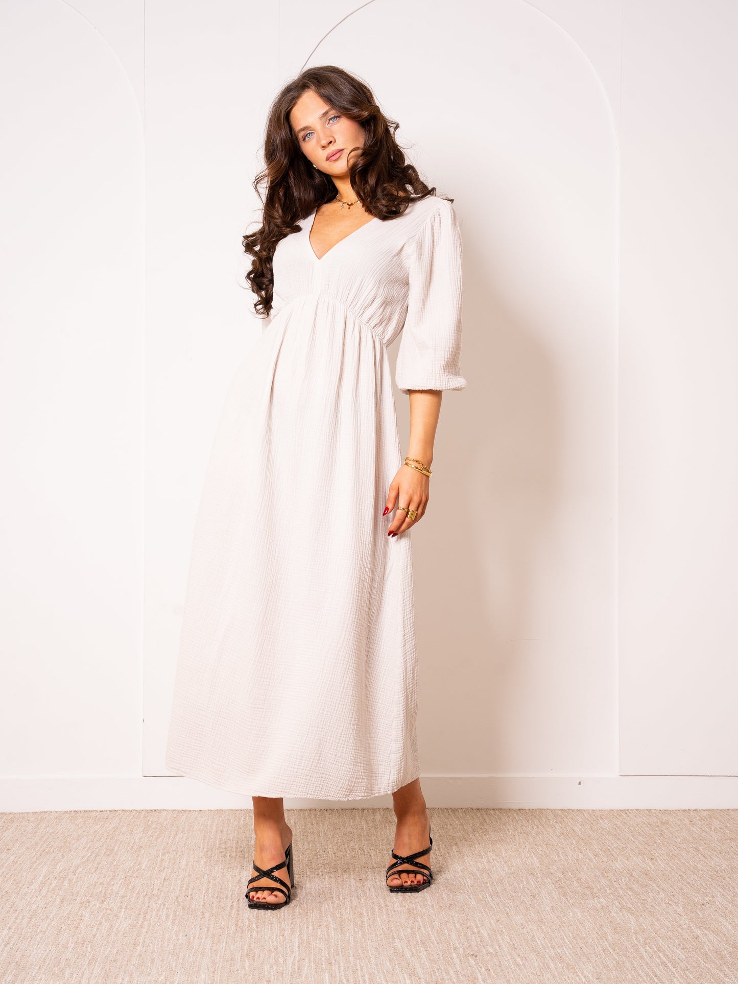 Musselin Midikleid Milos