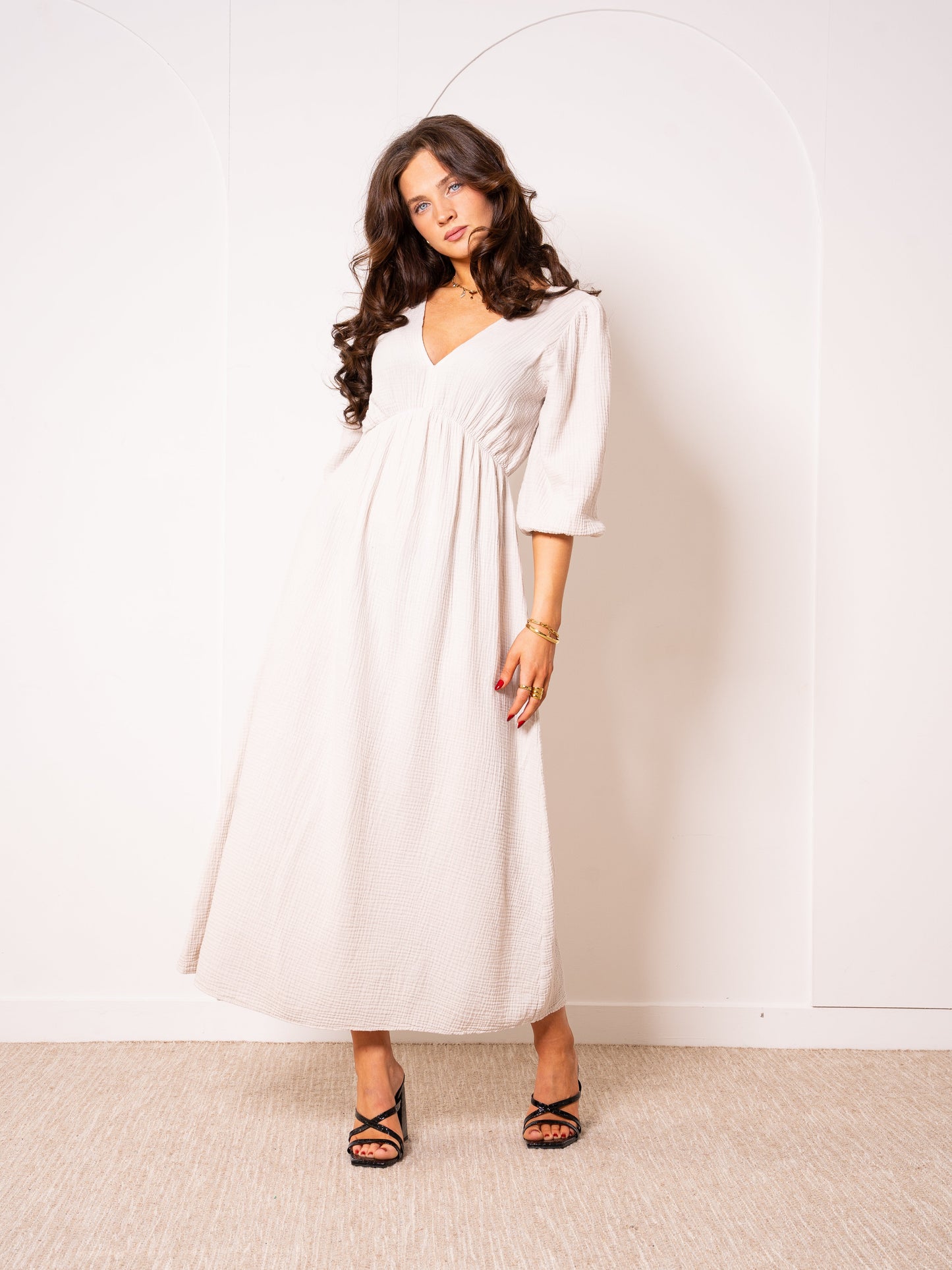 Musselin Midikleid Milos