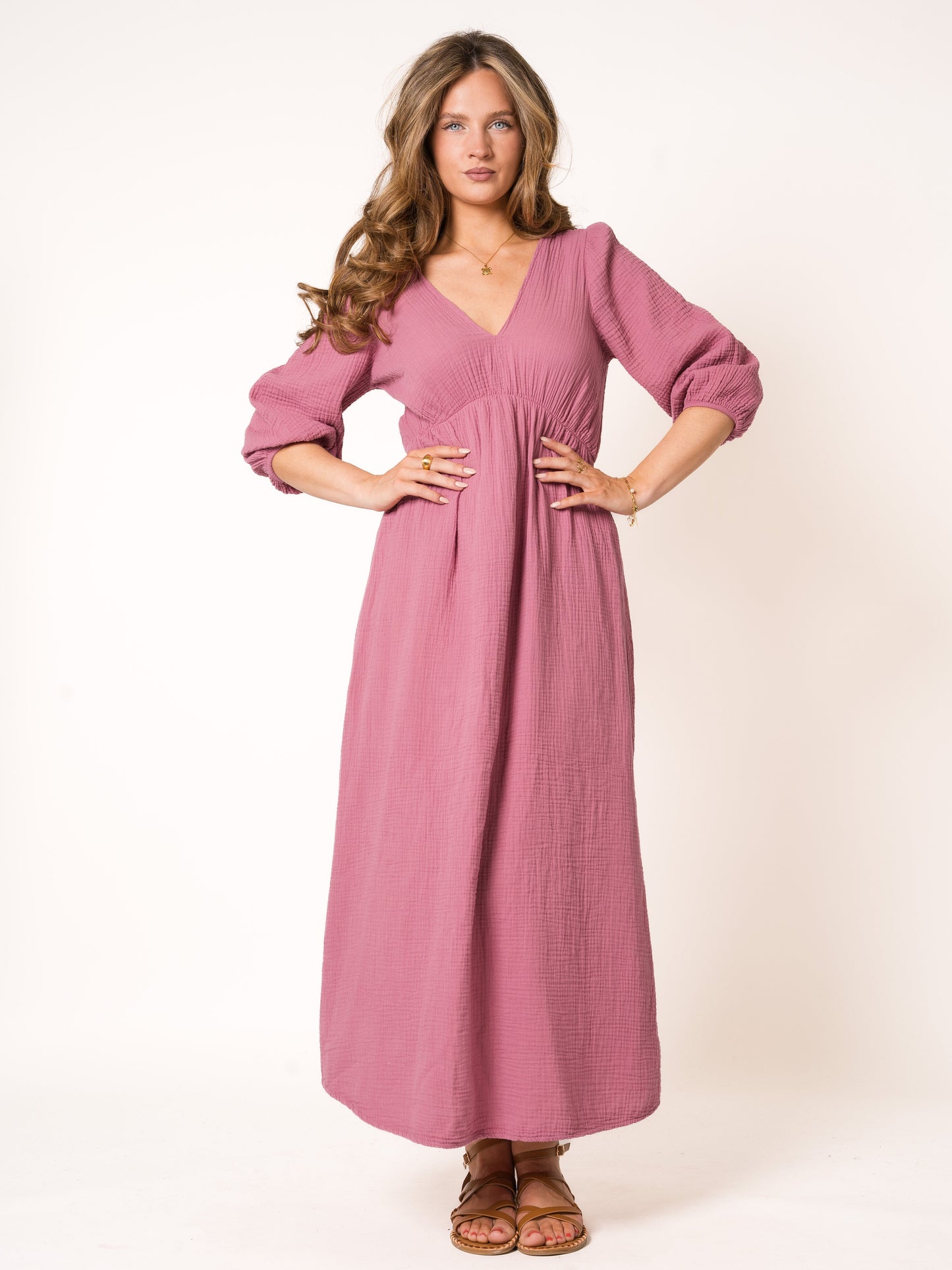 Musselin Midikleid Milos