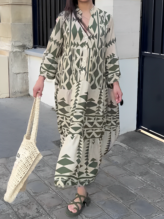 Haylee - Langes bequemes Kleid aus Polyester