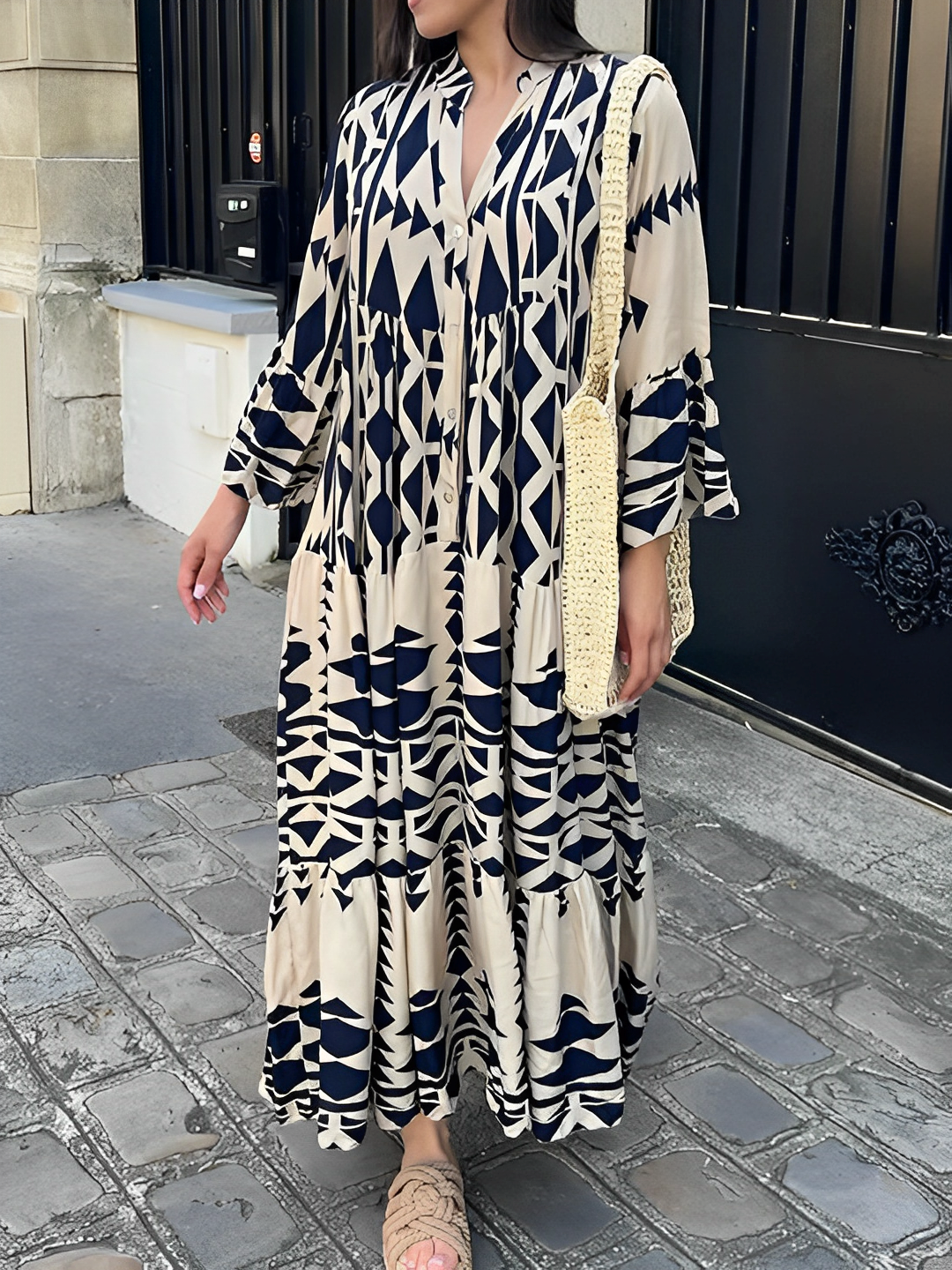 Haylee - Langes bequemes Kleid aus Polyester