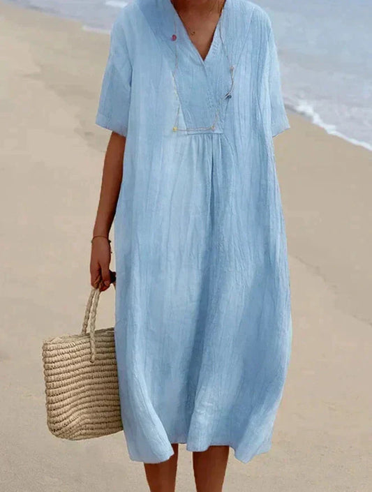 Sommerkleid aus Baumwoll-Leinen - Aria, 2025 Kollektion